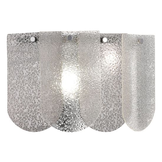 SLE1125-101-02 Светильник настенный Хром/Прозрачно-Дымчатый E14 2*40W ERZO