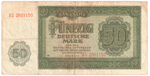 Germany, 50 Deutsche Mark, 1948 – East Germany (GDR) Issue, VF