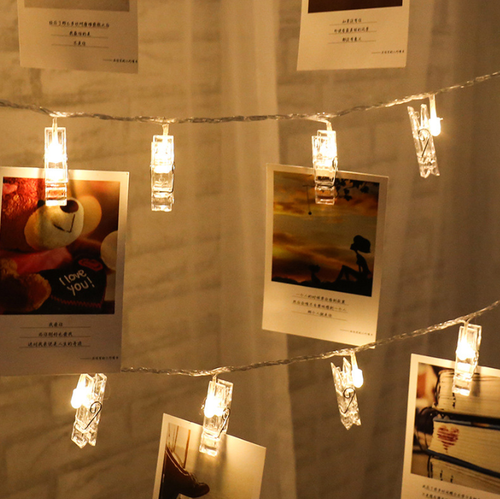 Гирлянда с прищепками для фотографий "Memories", 20 лампочек