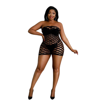 Секси платье из крупной сетки Moonlight (model 10)
