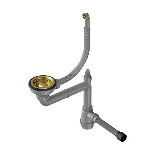 Арматура для одночашевых моек с круглым переливом Omoikiri WK-1-R-G