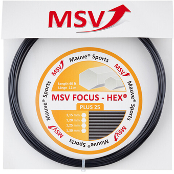 Теннисные струны MSV Focus Hex Plus 25 (12 m) - черный