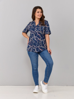 Блузка БЛ-122/синийремни-цепи