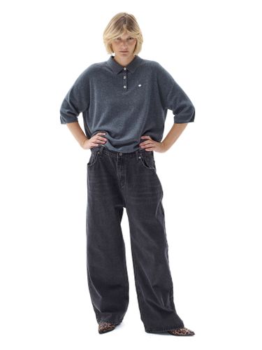 Серая трикотажная футболка-поло