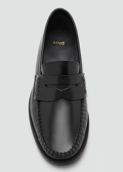 Кожаные мокасины со сборками