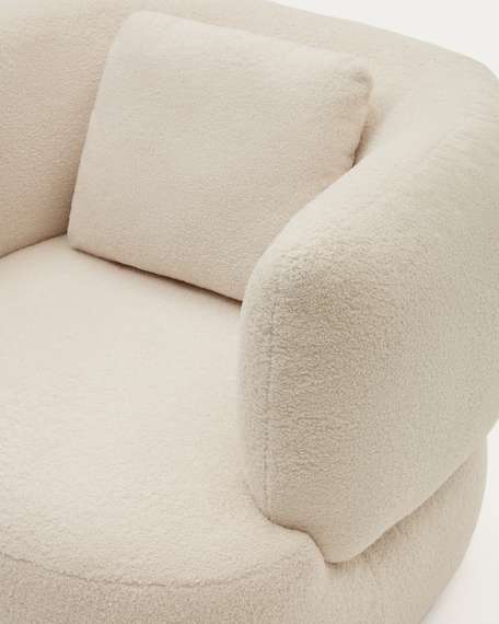 Martina Поворотное кресло в белоснежном цвете с подушкой