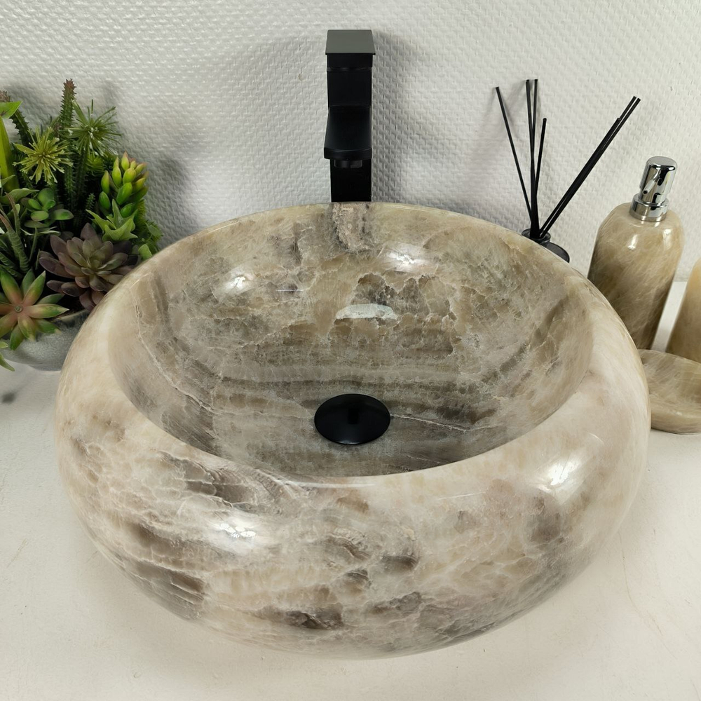 Раковина из оникса Donut Grey DO-64547 45*45*15 0202