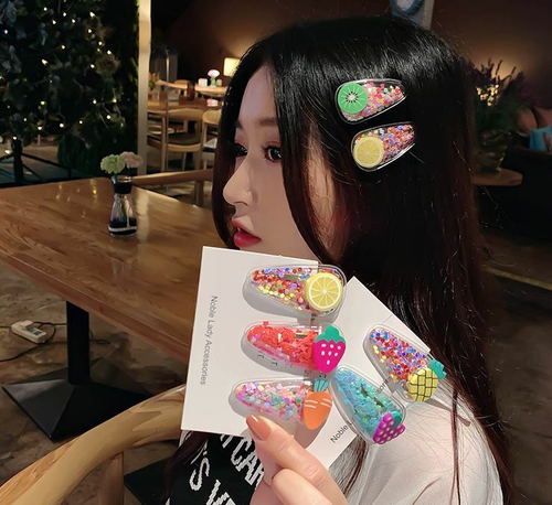 SALE! Набор заколок клик-клак для девочек,  блистер 5 шт. Цвет Микс.