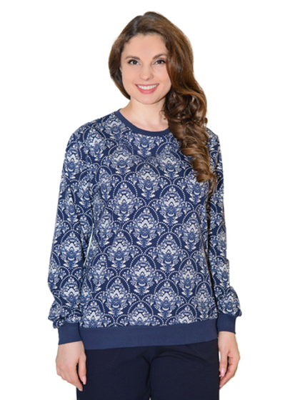 Толстовка К-390Х/синий-версаль