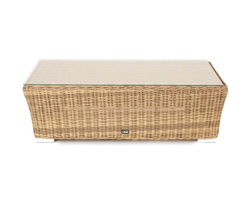 "Капучино" журнальный столик из искусственного ротанга, цвет соломенный