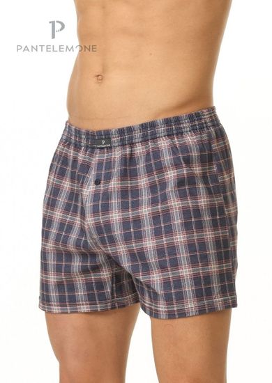 Трусы мужские семейные Pantelemone PMB-411, клетка деним