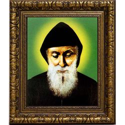 Святой Шарбель. Икона на холсте.