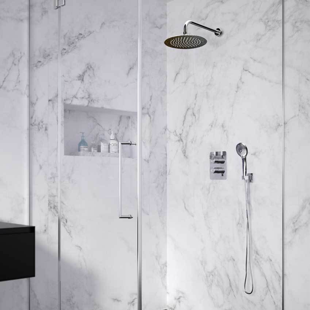 Встраиваемый термостатический смеситель для душа с тропическим и ручным душем BLAUTHERM 948712RP240