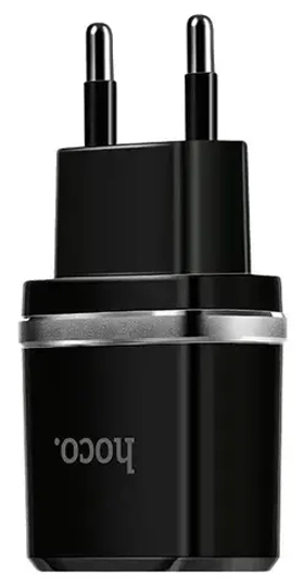 СЗУ USB Hoco C12 (12W, 2 порта) Черный
