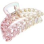 Заколка-краб для волос «Мон Пион», цепочка, микс 6 цветов, 9,5см (Блистер)