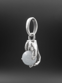 Подвес "Создатель" из серебра с аквамарином