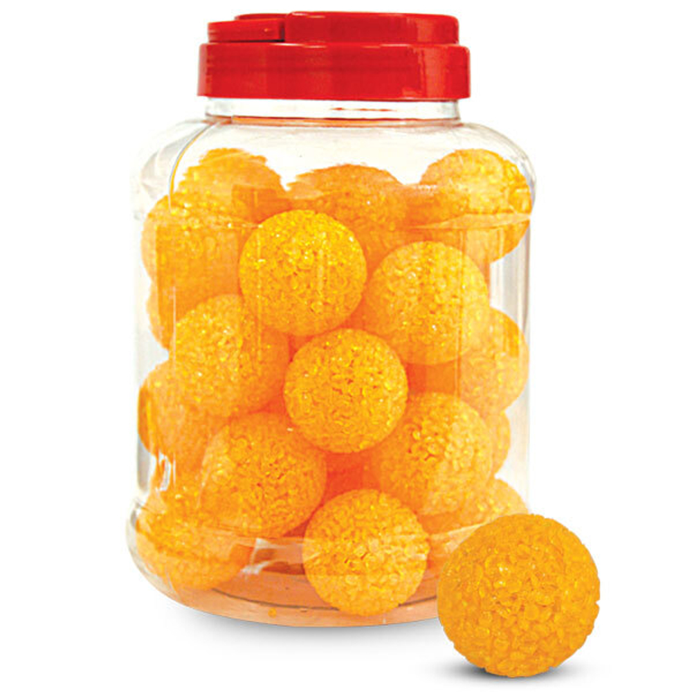 Игрушка для кошек "Мяч зернистый", желтый, d41мм (банка 30шт.), Triol