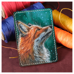 Кожаный картхолдер «Лисичка»