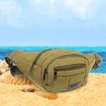 Сумка на пояс «Sport leader - Street Fashion», 4 кармана, цвет песочный, 35*16*6см