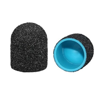 Medcaps Колпачки для аппаратного педикюра черные, 10 мм, 80гр