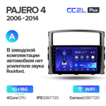 Teyes CC2L Plus 9" для Mitsubishi Pajero IV 2006-2014