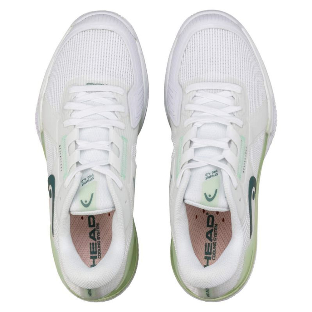 Женские Кроссовки теннисные Head Sprint Pro 4.0 Clay - white/light green