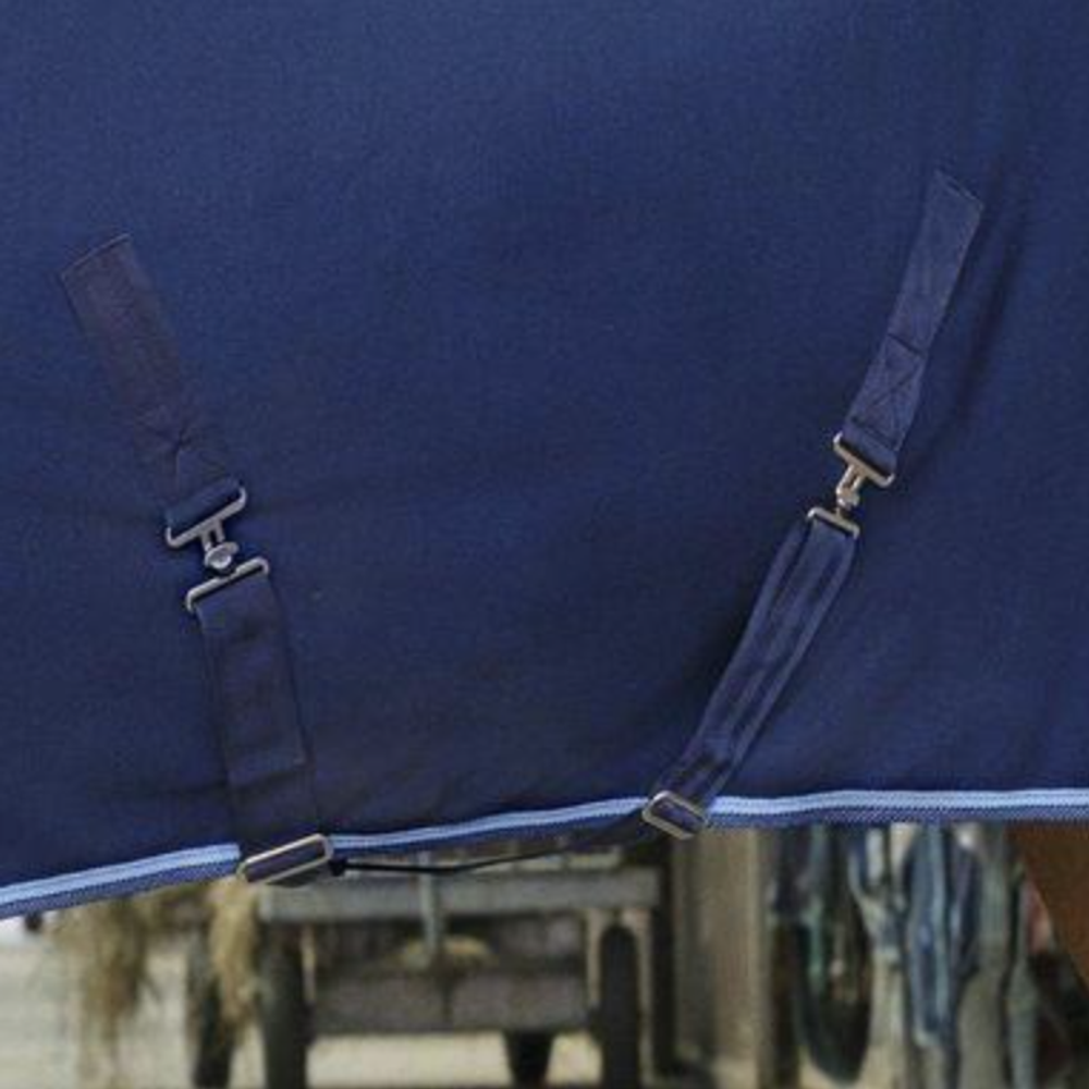 Попона флисовая c капором и подбрюшными ремнями LeatherArt Navy