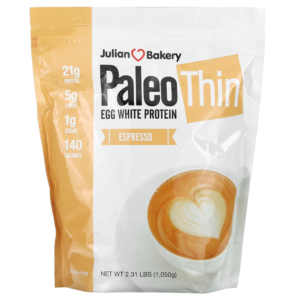 Julian Bakery, Paleo Thin, яичный белок, эспрессо, 1050 г (2,31 фунта)