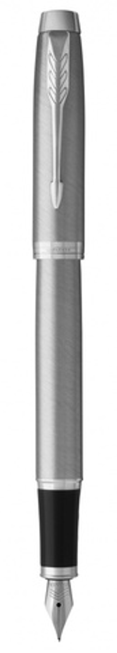 Набор из 2х ручек в подарочной коробке Parker IM "Duo" Stainless Steel CT;.  Шариковая и перьевая ручка.