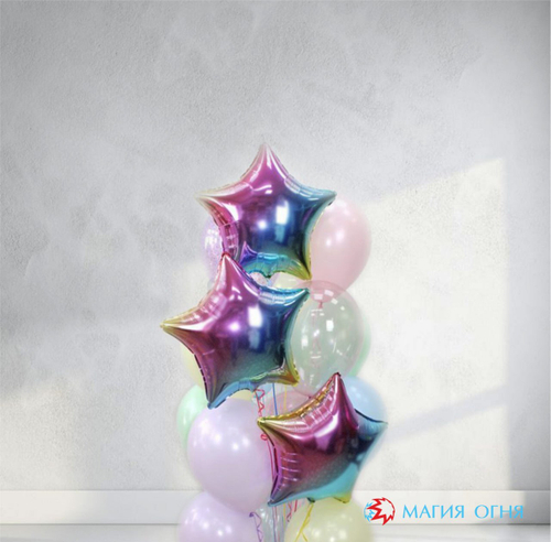 Композиция из шаров "Нежность" с гелием