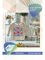 Термонаклейка на одежду, термопринт Цветок