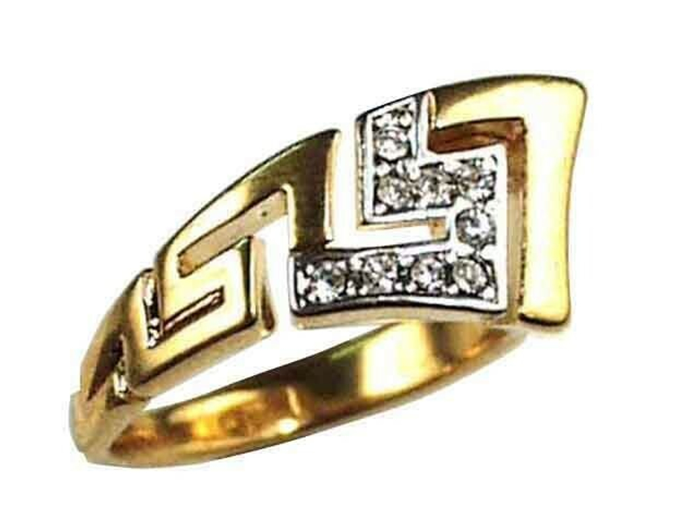 "Сиртаки" кольцо в золотом покрытии из коллекции "Гауди" от Jenavi