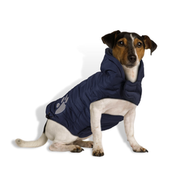 Попона утепленная с капюшоном Paw Blue Flamingo