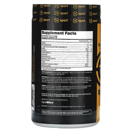 Top Secret Nutrition, Sport, Pump Igniter, черный, эффективный перед тренировкой, фруктовый пунш, 450 г (15,8 унции)