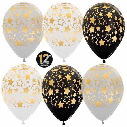 S 12'' Звезды контур Ассорти