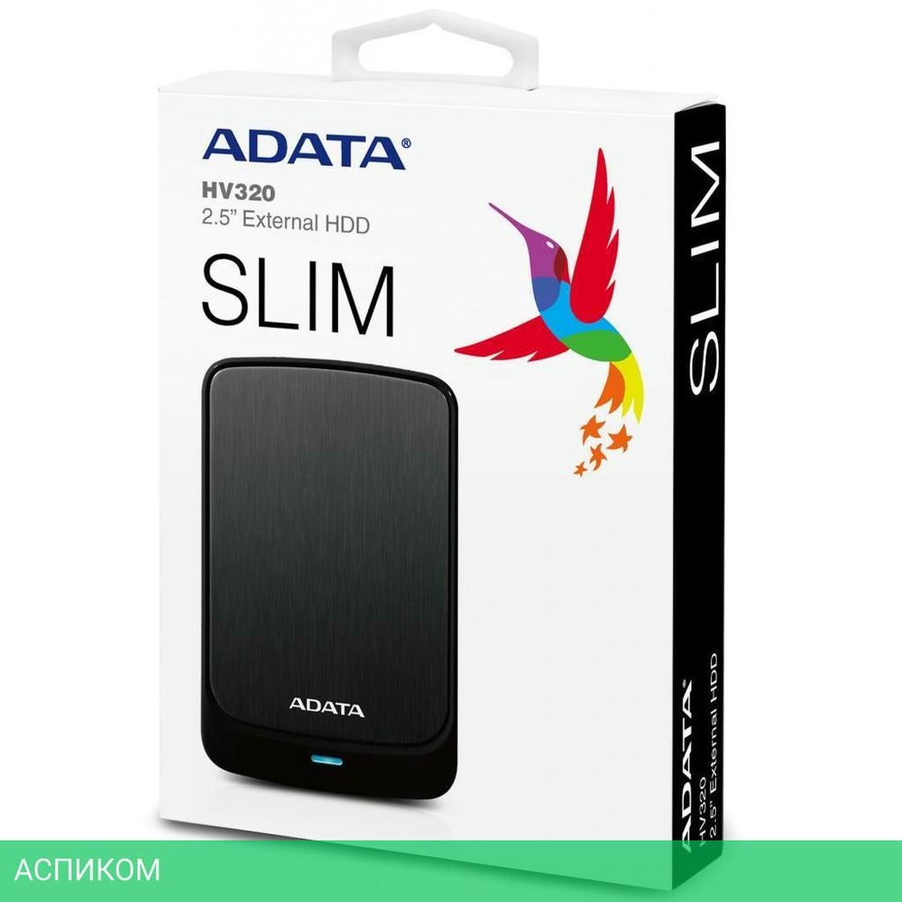 Внешний накопитель A-Data 1Tb HV320 2.5 черный (AHV320-1TU31-CBK)