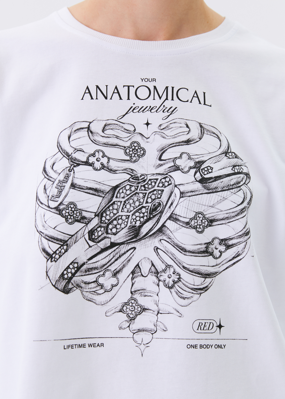 Футболка Джевелри Оверсайз, белый