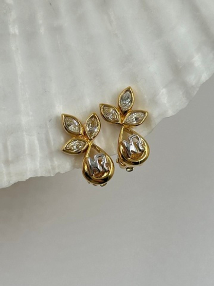 Клипсы с кристаллами Nina Ricci