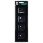 SKANDY Рамка 4-местная SK-F24Bl стекло черный IEK