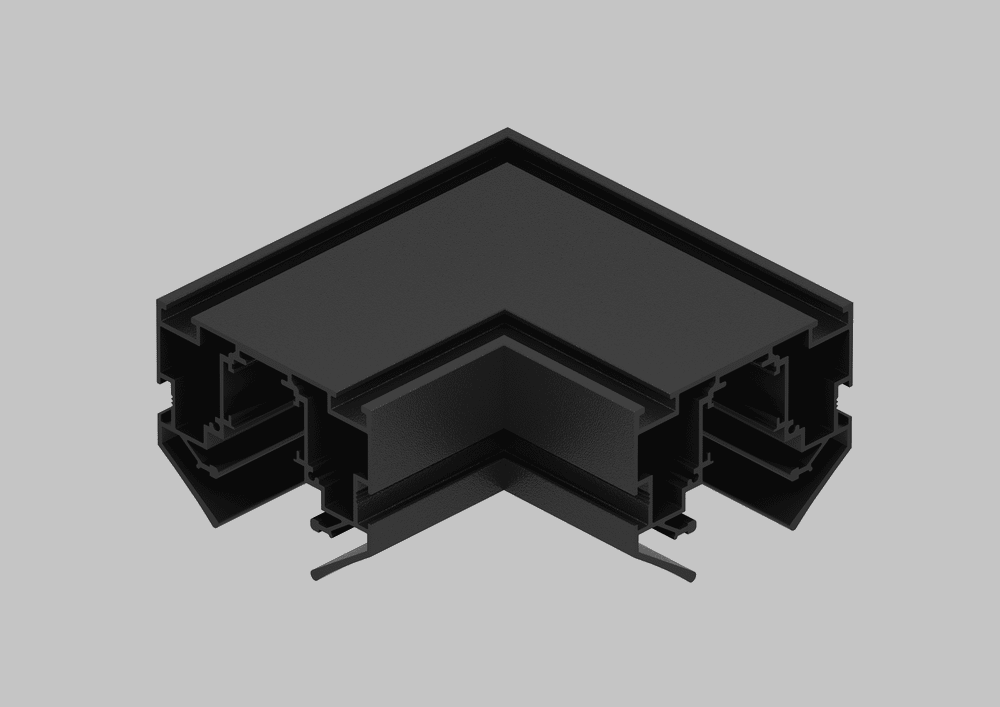 Угол соединительный для встраиваемого магнитного трека в натяжной ПВХ потолок Crystal Lux CLT 0.234 01 BL