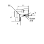 Соединение PFN90 BSP 5/8 - NPT 1/2