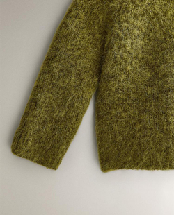 ZARA HOME ДЕТСКИЙ КАРДИГАН ИЗ АЛЬПАКИ, ЗЕЛЕНЫЙ