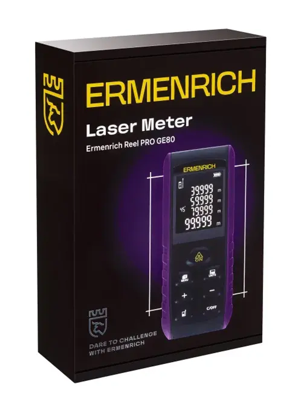 Лазерная рулетка Ermenrich Reel PRO GE80, фиолетовый