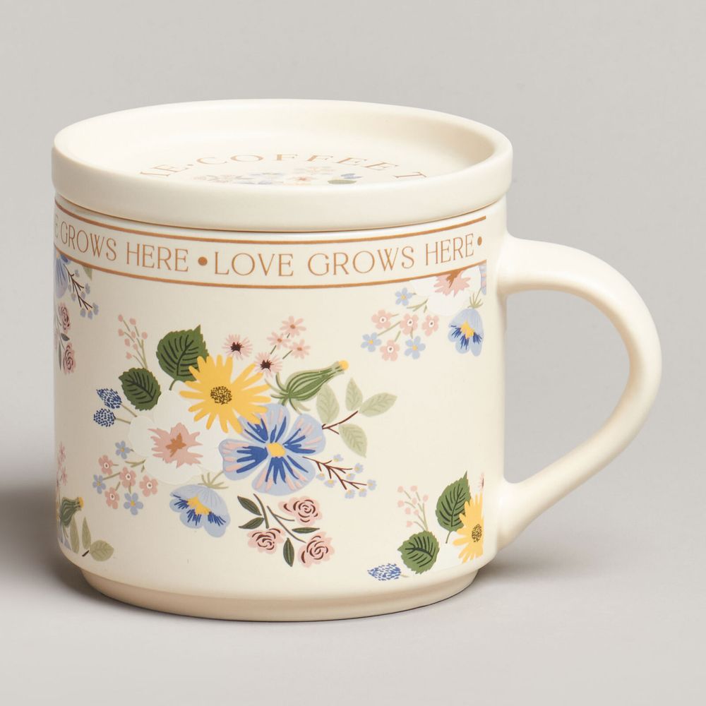 КРУЖКА С КРЫШКОЙ LEFARDSPRING FLOWERS 390МЛ. (КОР=24ШТ.)