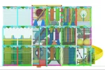 Уличный лабиринт "Детское раздолье" 70,5 м² (8,6*8,2*4,9 м)