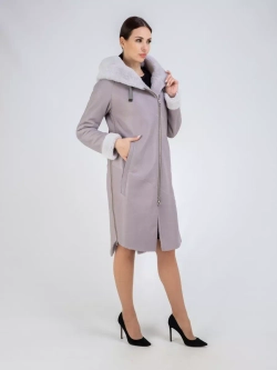 Дубленка зима натуральная удлиненная с капюшоном