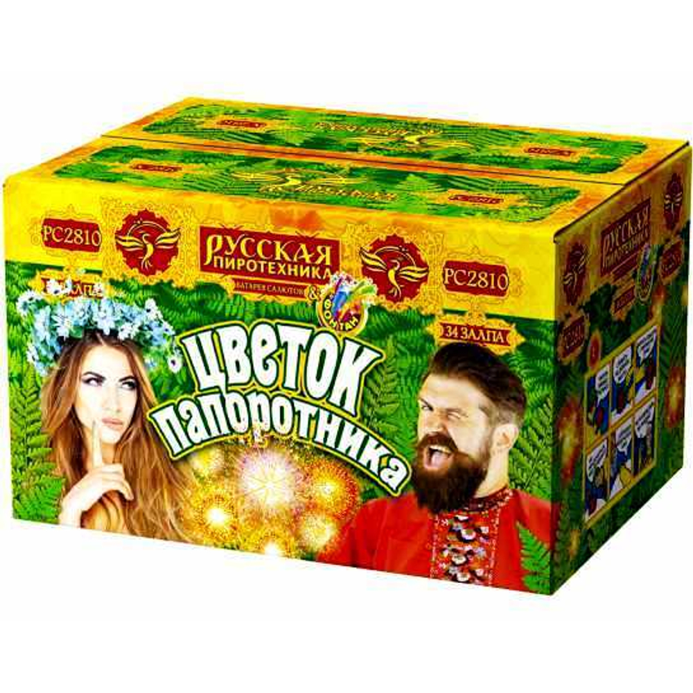 Фонтан+салют "Цветок папоротника" (1 х 34)