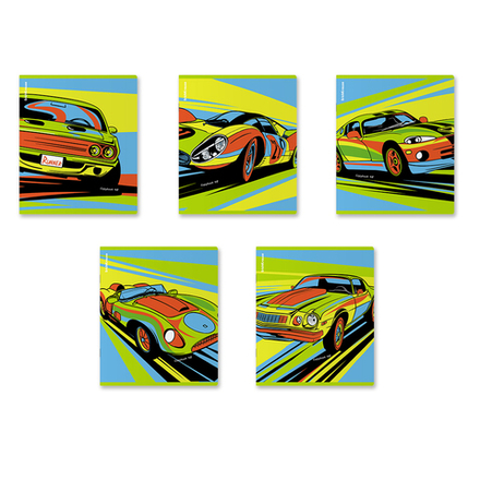 Тетрадь А5 48л кл. Erich Krause "Neon Carl" глянцевая ламинация MIX-PACK