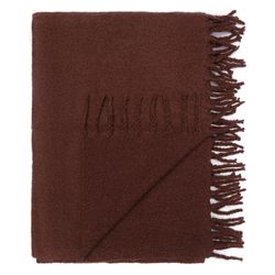 Плед мохеровый шоколадного цвета из коллекции Essential, 130х180 см