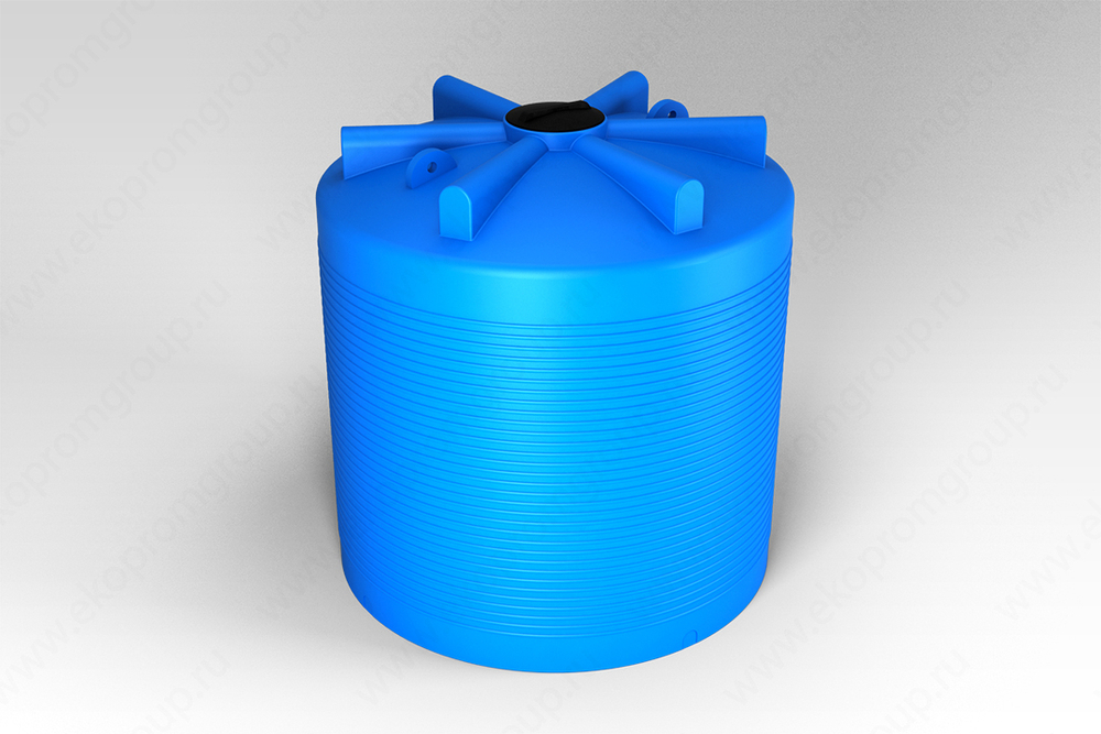 Ёмкость пластиковая пищевая ЭкоПром ЭВГ 7500 л. вертикальная (223x223x236см;синий) - арт.555433